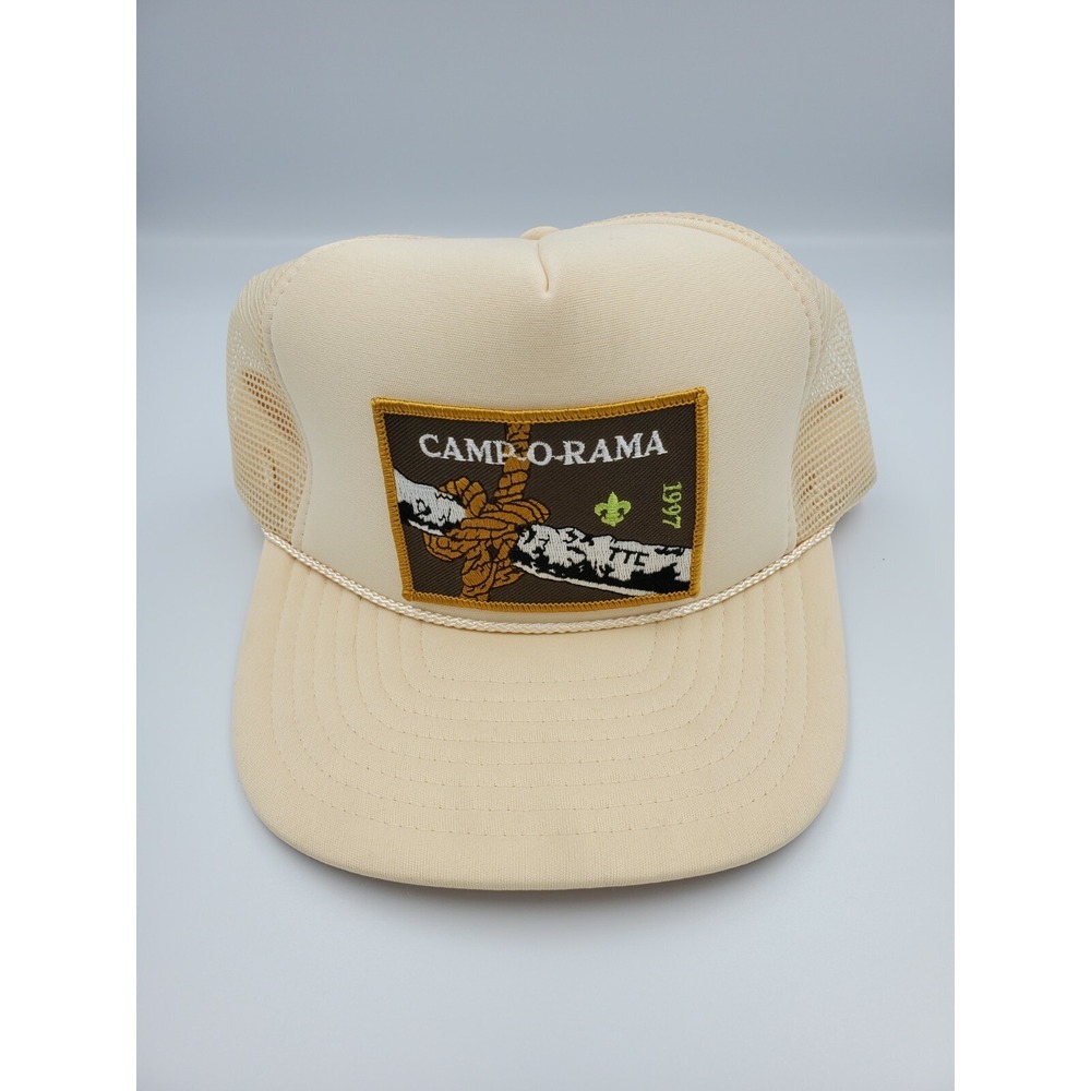 Vintage Boy Scout Hat Cap Snapback Adjustable Strap Camp O Rama 1997 BSA